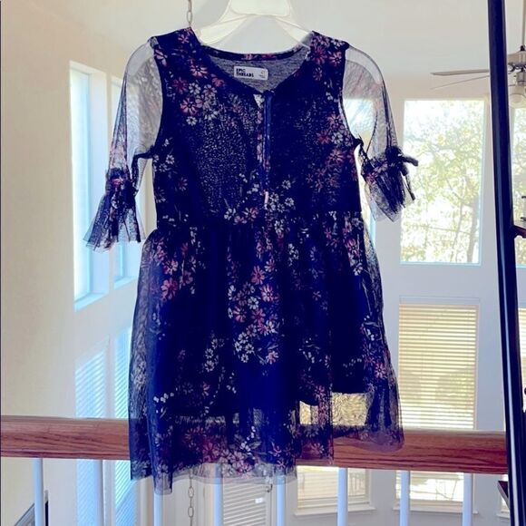 ❤️ EPIC THREADS Purple Floral Tulle Dress Size 4T ❤️ - Picture 1 of 9